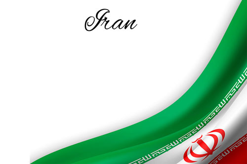 وکتور لایه باز پرچم ایران درحال اهتزاز کد 3